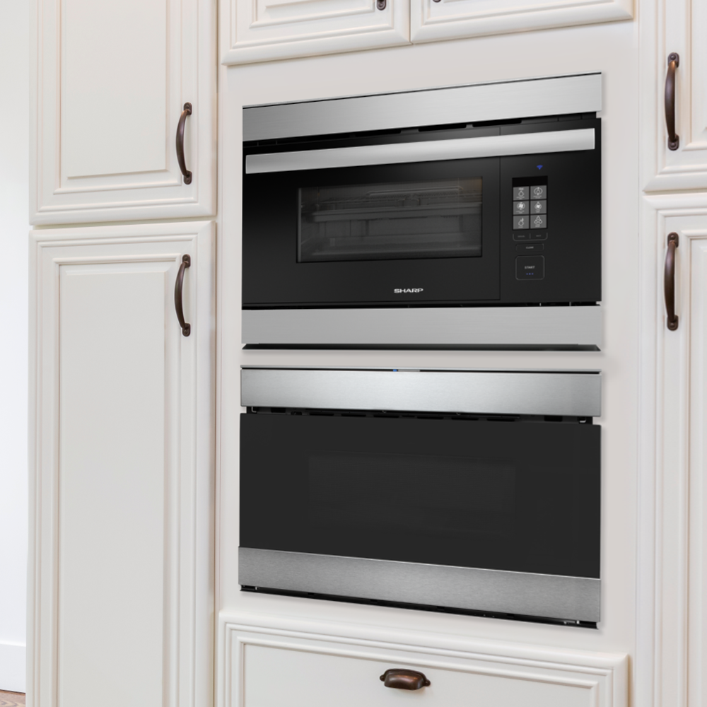 Sharp Microwave Drawer and SuperSteam Oven in kitchen