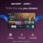 AQUOS QLED 4K Ultra HD Smart Xumo TV 4T-C85HP7050U Features Infographic