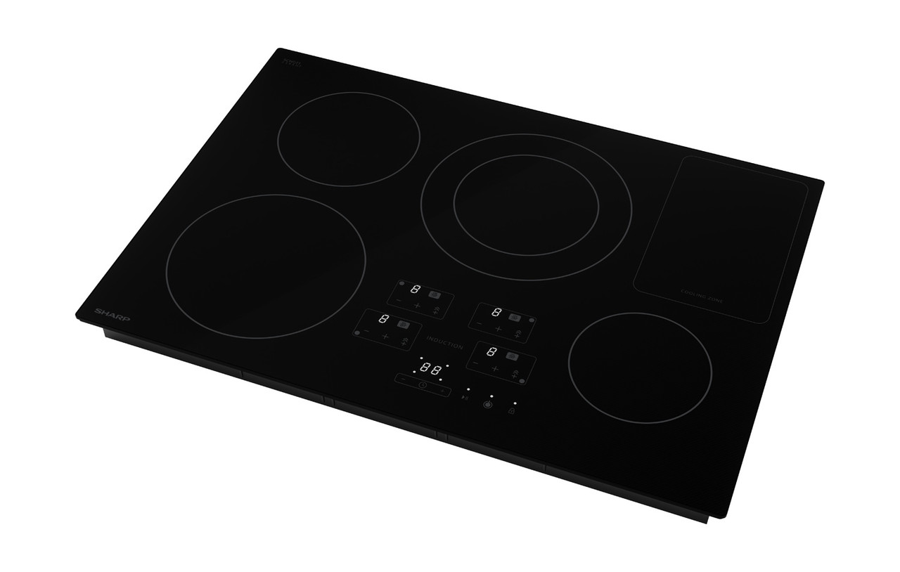 30-Inch Black Cooktop (SDH3042DB) – left angle view