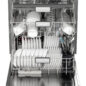 Sharp 24 in. Slide-In Stainless Steel Pocket Dishwasher (SDW6747GS) - Interior Head-on Shot Filled