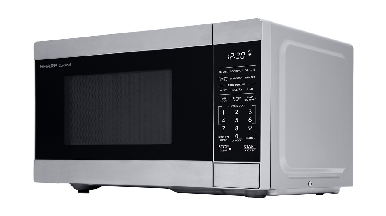 Sharp Carousel Countertop Microwave Oven (SMC0960KS) left angle