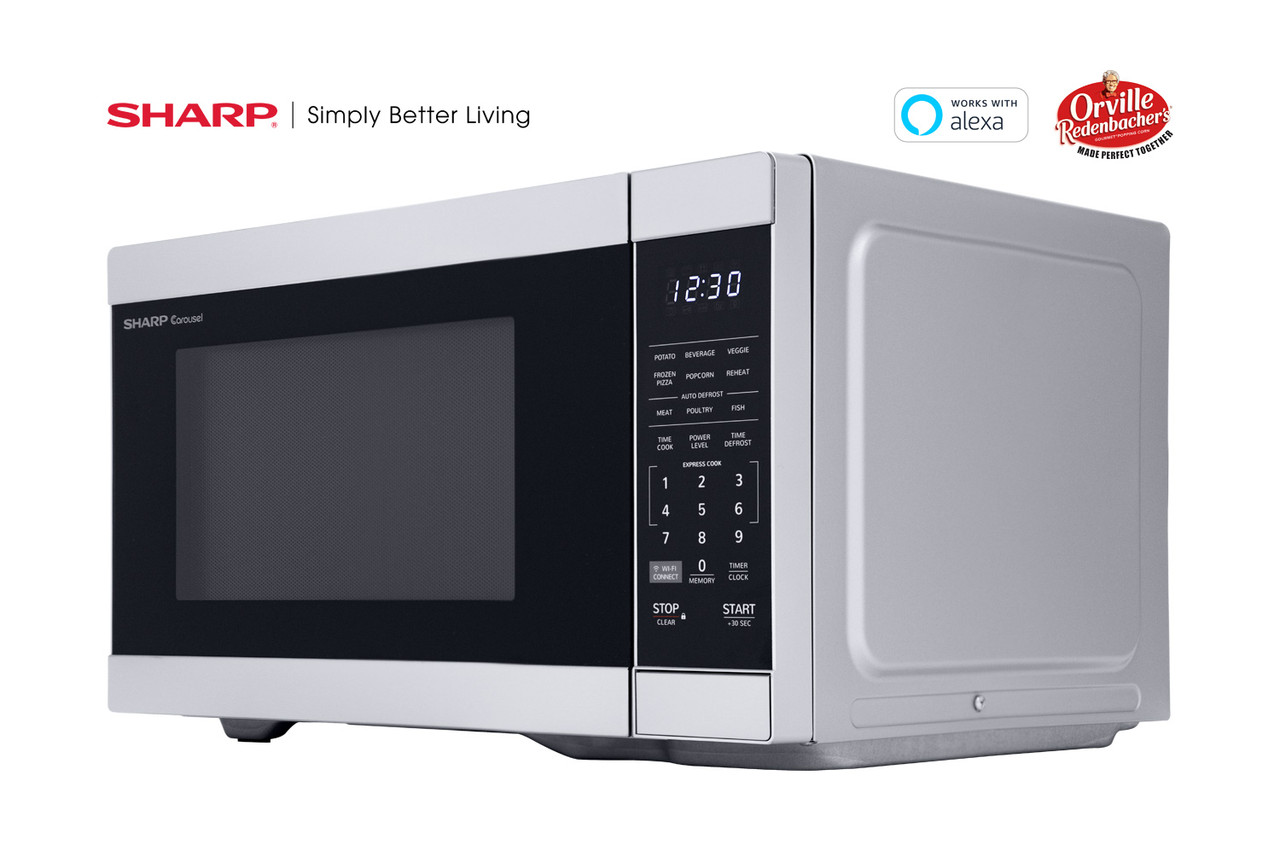 1.1 cu. ft. Mid-Size Countertop Microwave Oven (SMC1169HS) left angle