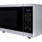 Sharp 1.4 cu. ft. 1100W Stainless Steel Countertop Microwave Oven with Inverter Technology (SMC1465KM) left angle