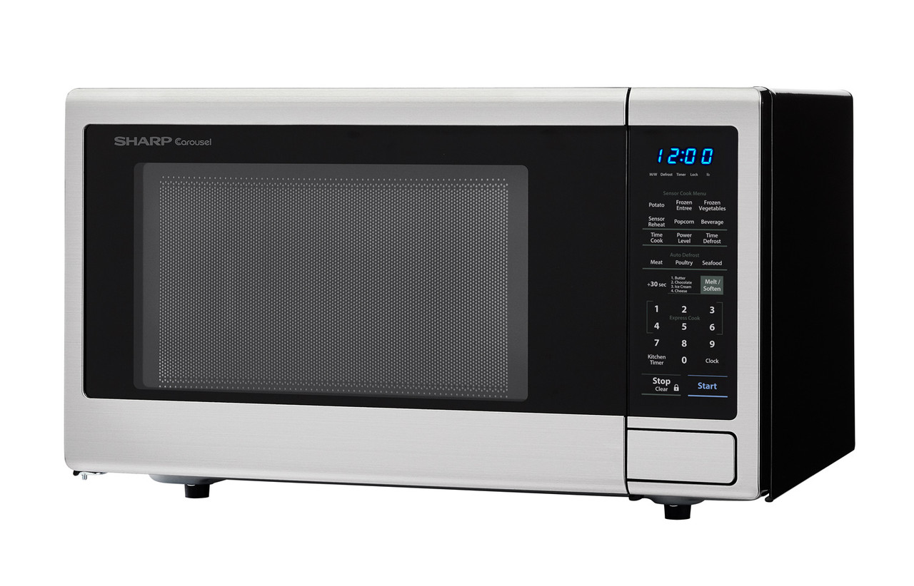 1.8 cu. ft. 1100W Sharp Stainless Steel Countertop Microwave Oven (SMC1840CS) Simply Better Living