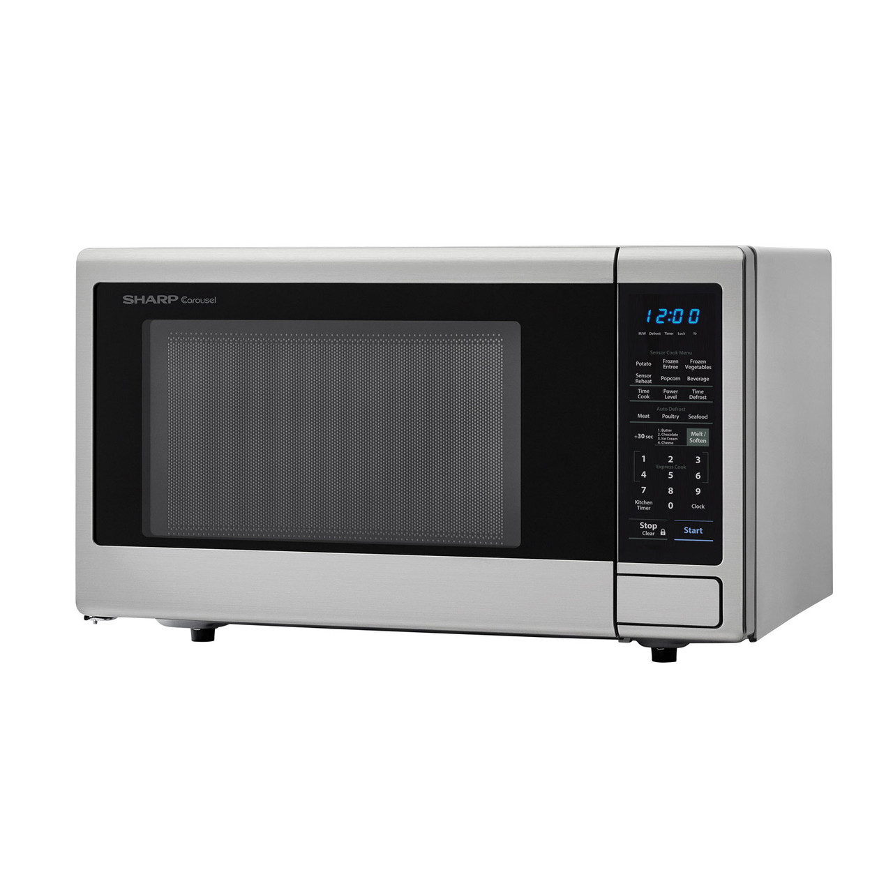 1.8 cu. ft. Sharp Stainless Steel Countertop Microwave (SMC1842CS) – left angle view