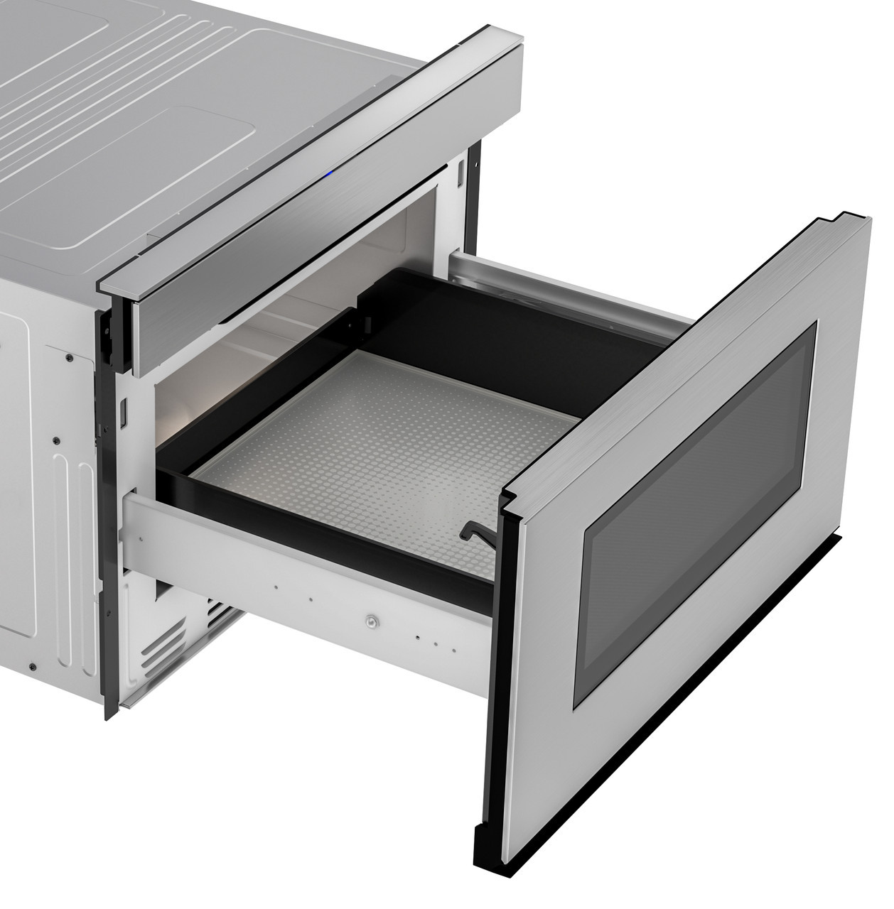 24 in. Smart Microwave Drawer Oven (SMD2479JS) 3QR Open Interior