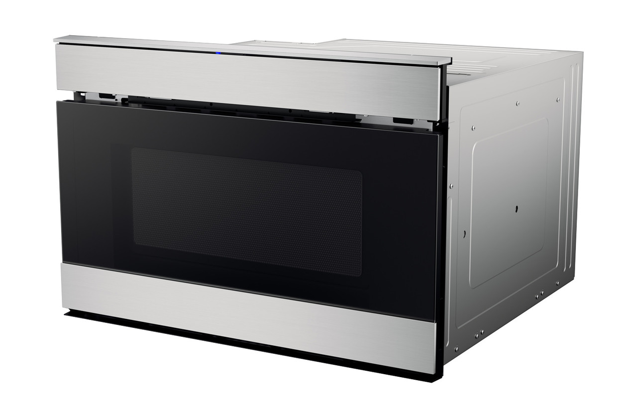 24 in. Sharp Stainless Steel Smart Microwave Drawer Oven (SMD2489ES) left angle