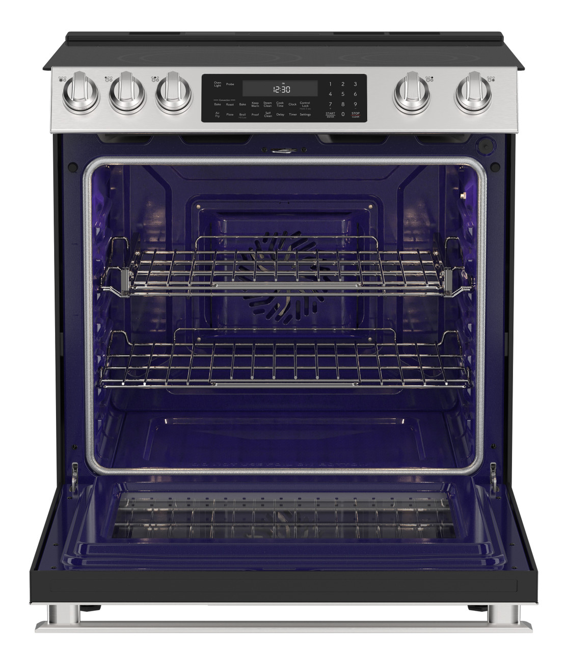 SSR3076SNS 6.3 cu. ft. Slide-in Electric Range Head On Open