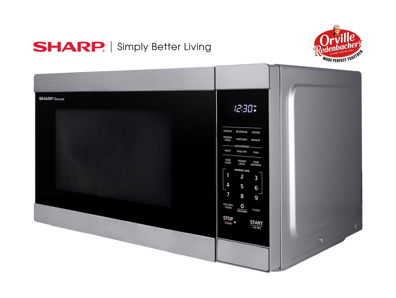 Sharp 1.1 cu. ft. MidSize Countertop Microwave Oven (SMC1162HS