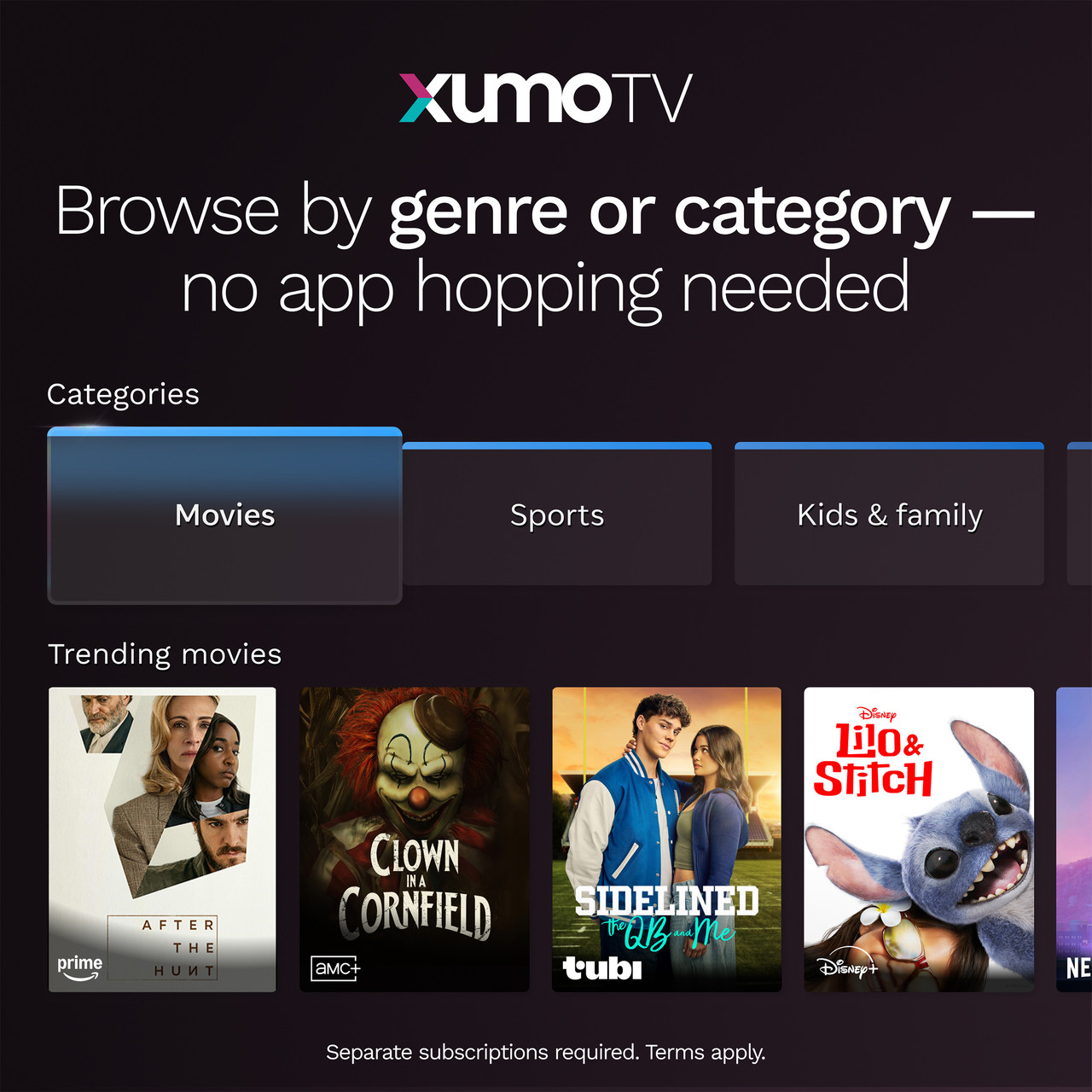 Sharp AQUOS QLED 50” Class (49.5” Diag.) 4K Ultra HD Smart TV (4T-C65HP7050U) XumoTV Infographic