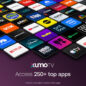 Sharp AQUOS QLED 55” Class (49.5” Diag.) 4K Ultra HD Smart TV (4T-C55HP7050U) Apps Infographic