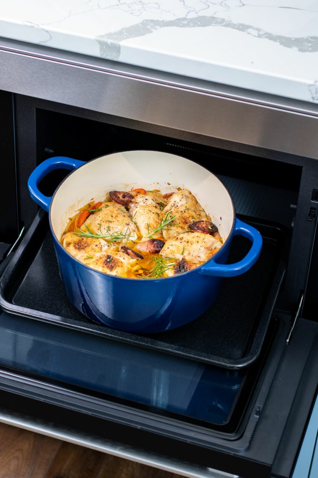 Dutch Oven in a Sharp Built-In SuperSteam Oven