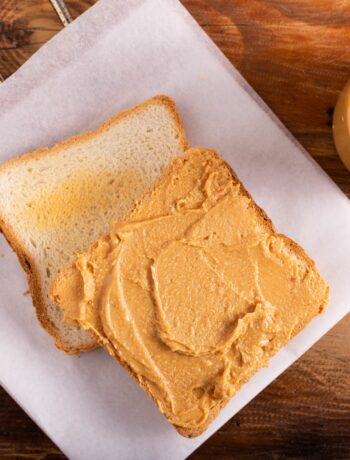 peanut butter spread over toast
