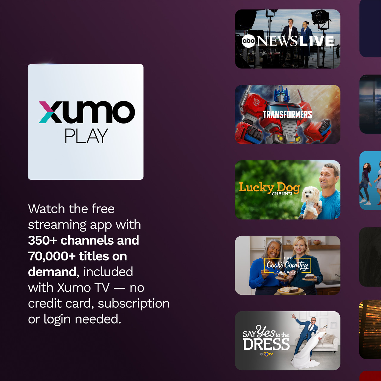 Sharp AQUOS QLED 55” Class (49.5” Diag.) 4K Ultra HD Smart TV (4T-C55HP7050U) Xumo Play Infographic