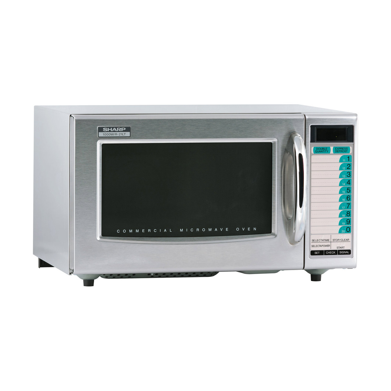 Medium Duty Commercial Microwave Oven with 1000 Watts (R21LTF) - right angle view