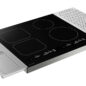 Sharp 24 in. Induction Cooktop (SCH2443GB) side angle with accessories