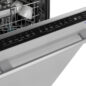 Sharp 24 in. Stainless Steel Dishwasher (SDW6757ES) – control panel viewed from the front with door open