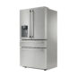 Sharp French 4-Door Counter-Depth Refrigerator with Water Dispenser (SJG2254FS) - left angle view