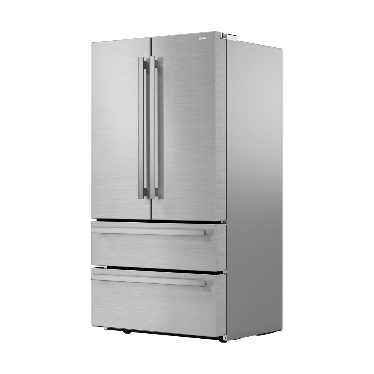 Sharp French 4-Door Counter-Depth Refrigerator (SJG2351FS) – left angle view
