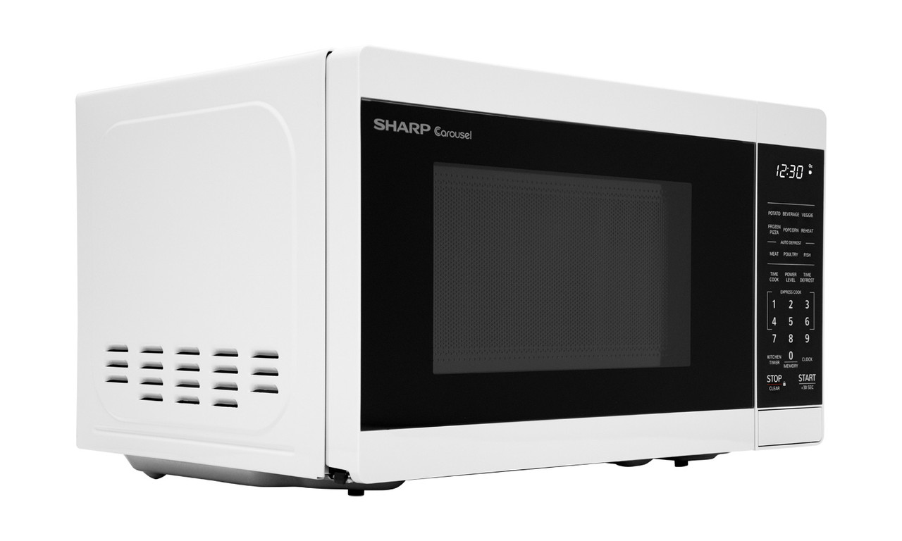 0.7 cu. ft. White Countertop Microwave Oven (SMC0760HW) right angle