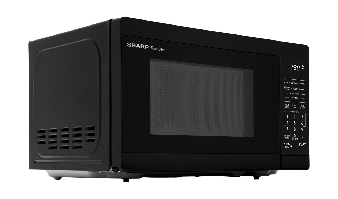 0.7 cu. ft. 700W Black Carousel Countertop Microwave Oven (SMC0760KB) right angle