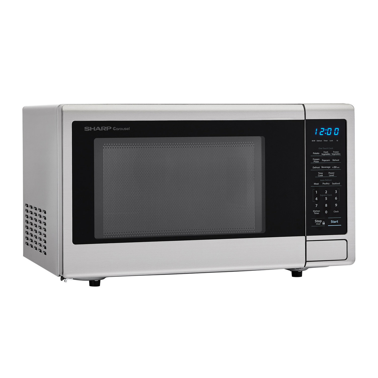 1.1 cu. ft. 1000W Sharp Stainless Steel Carousel Countertop Microwave