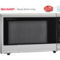 1.1 cu. ft. Sharp Stainless Steel Smart Microwave (SMC1139FS) – right angle view