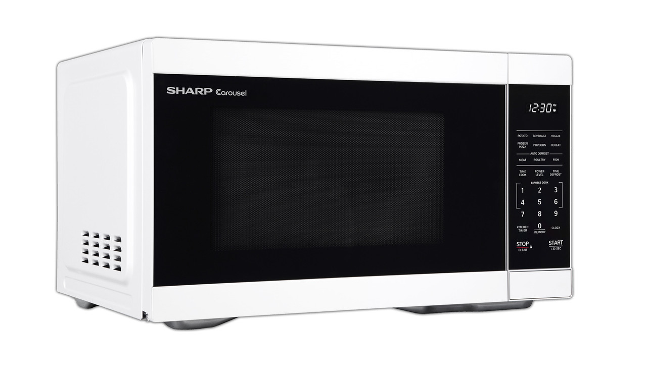 1.1 cu. ft. White Countertop Microwave Oven (SMC1161HW) right angle