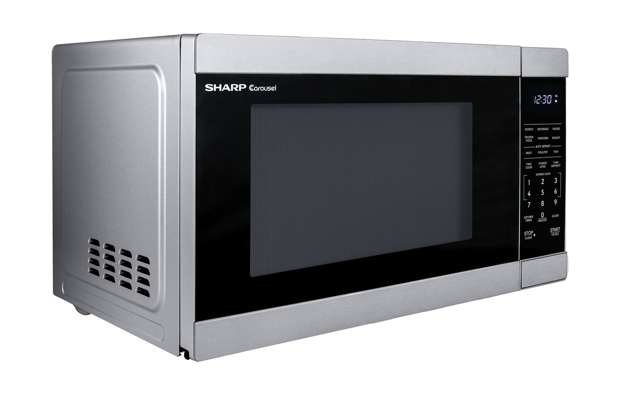 1.1 cu. ft. Stainless Steel Carousel Countertop Microwave (SMC1162KS) right angle