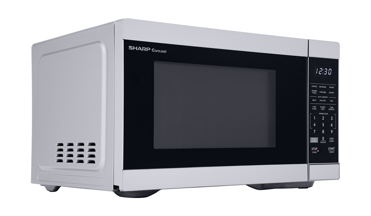 1.1 cu. ft. Smart Countertop Microwave Oven (SMC1169KS) right angle