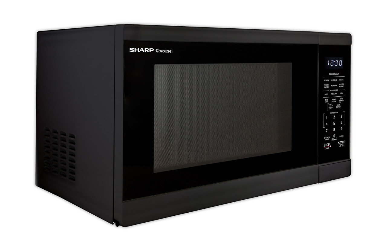1.4 cu. ft. Black Countertop Microwave Oven (SMC1461HB) right angle