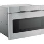 Sharp SMD2470ASY 24-inch Stainless Steel Microwave Drawer – angled right, drawer closed