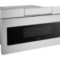 30 in. 1.2 cu. ft. 950W Sharp Stainless Steel Microwave Drawer Oven (SMD3070ASY) left angle