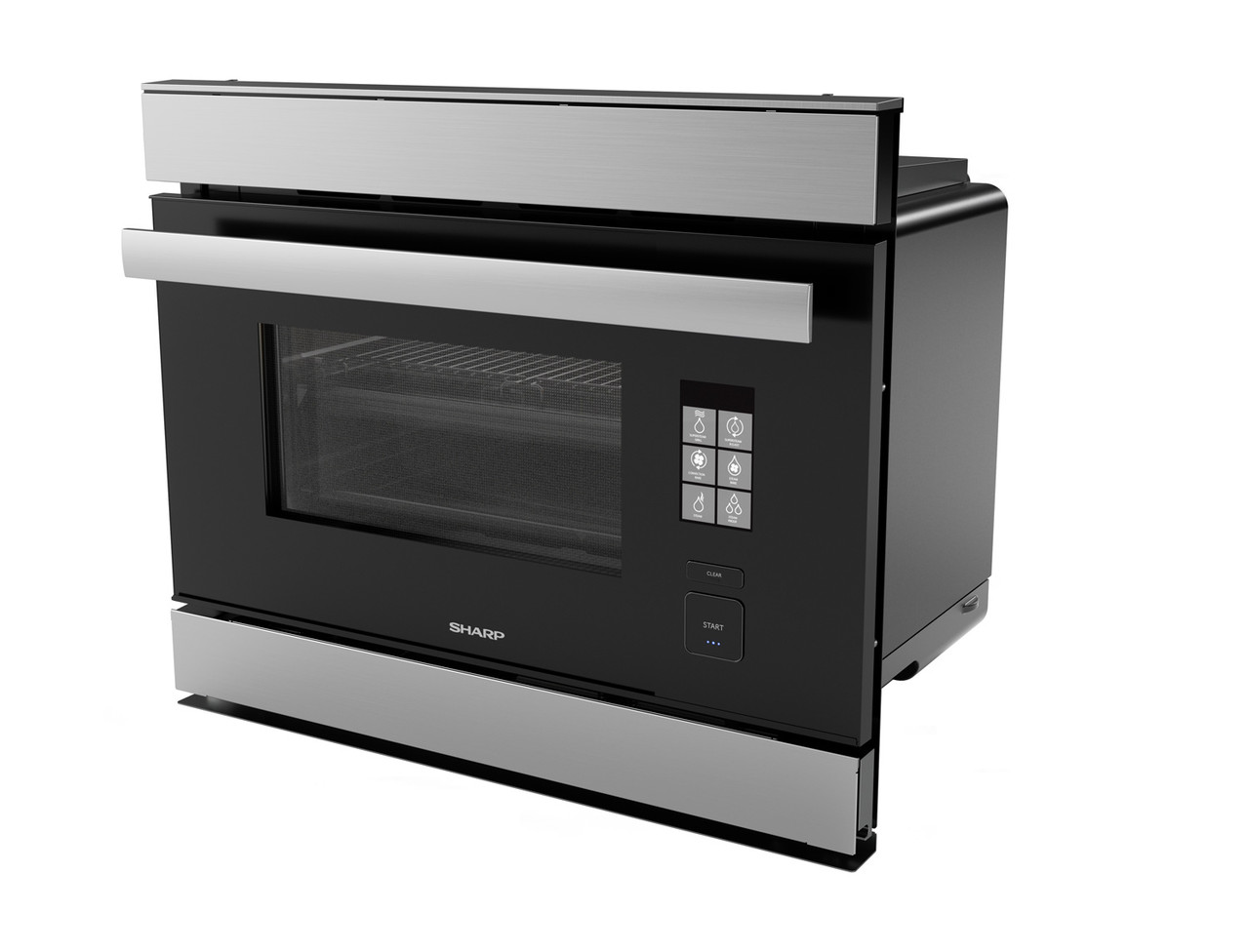 Left side view of the SuperSteam+ Smart Oven (SSC2489DS) - Sharp’s Superheated Steam Oven