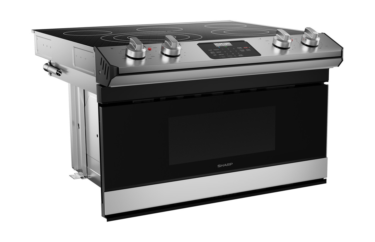 Smart Radiant Rangetop with Microwave Drawer™ Oven (STR3065HS) right angle