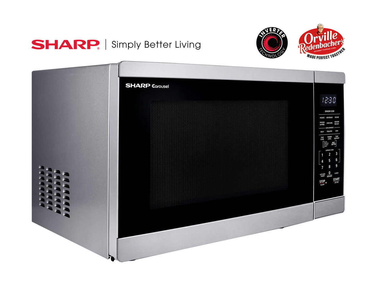 1.4 cu. ft. Countertop Microwave Oven with Inverter Technology (SMC1465HM) right angle