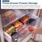 SJB1045SNS three drawer freezer storage infographic