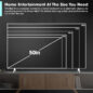 Sharp AQUOS QLED 55” Class (49.5” Diag.) 4K Ultra HD Smart TV (4T-C55HP7050U) Sizing Infographic