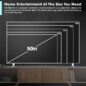 Sharp AQUOS QLED 75” Class (74.5” Diag.) 4K Ultra HD Smart TV (4T-C75HP7050U) Sizing Infographic