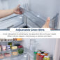 SJB1045SNS adjustable door bins infographic