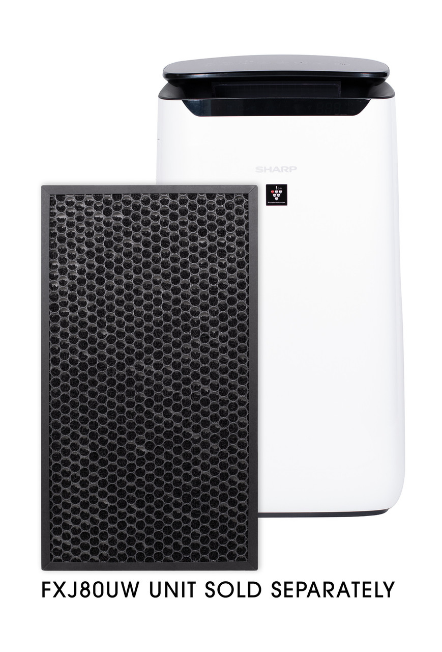 View of Sharp FXJ80UW Air Purifier with FZJ80DFU Active Carbon Replacement Filter