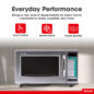 Medium-Duty Commercial Microwave Oven with 1000 Watts (R21LCFS) Versatility Infographic