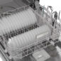 24 in. Slide-In Stainless Steel Hybrid Dishwasher (SDW6506JS) bottom rack filled with dishes