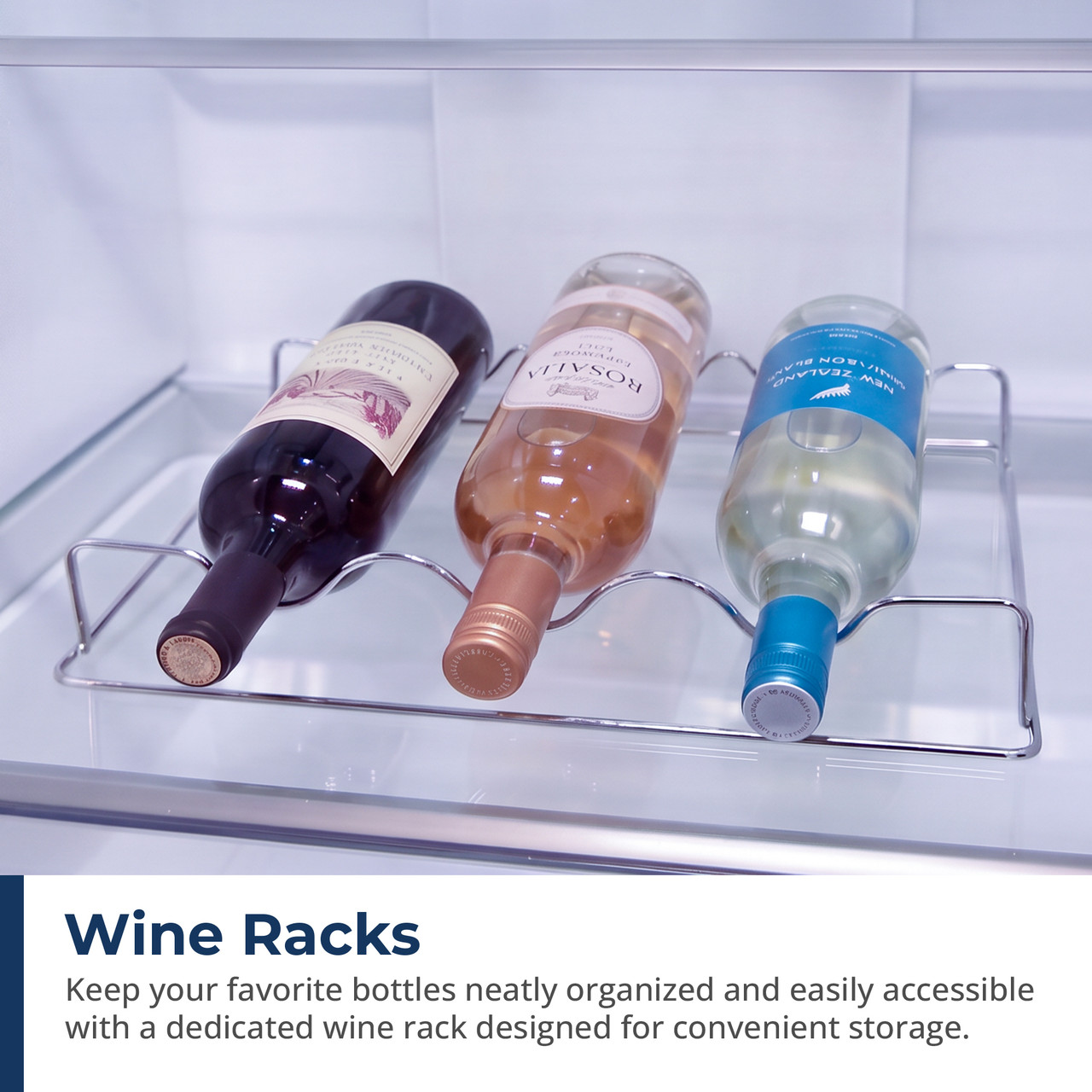SJB1045SNS included wine rack infographic