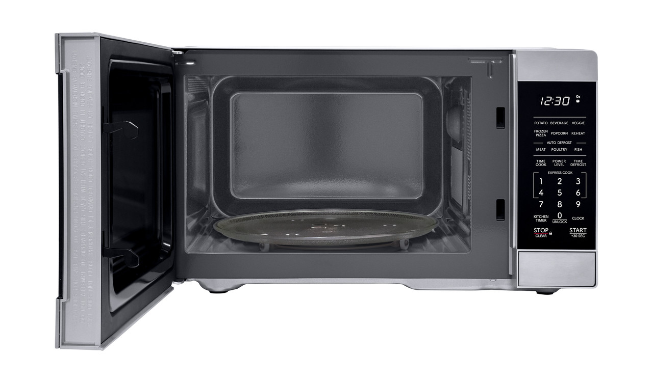 0.7 cu. ft. Stainless Steel Carousel Countertop Microwave Oven (SMC0761KS) door open