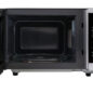 Sharp 1.4 cu. ft. 1100W Stainless Steel Countertop Microwave Oven with Inverter Technology (SMC1465KM) open door
