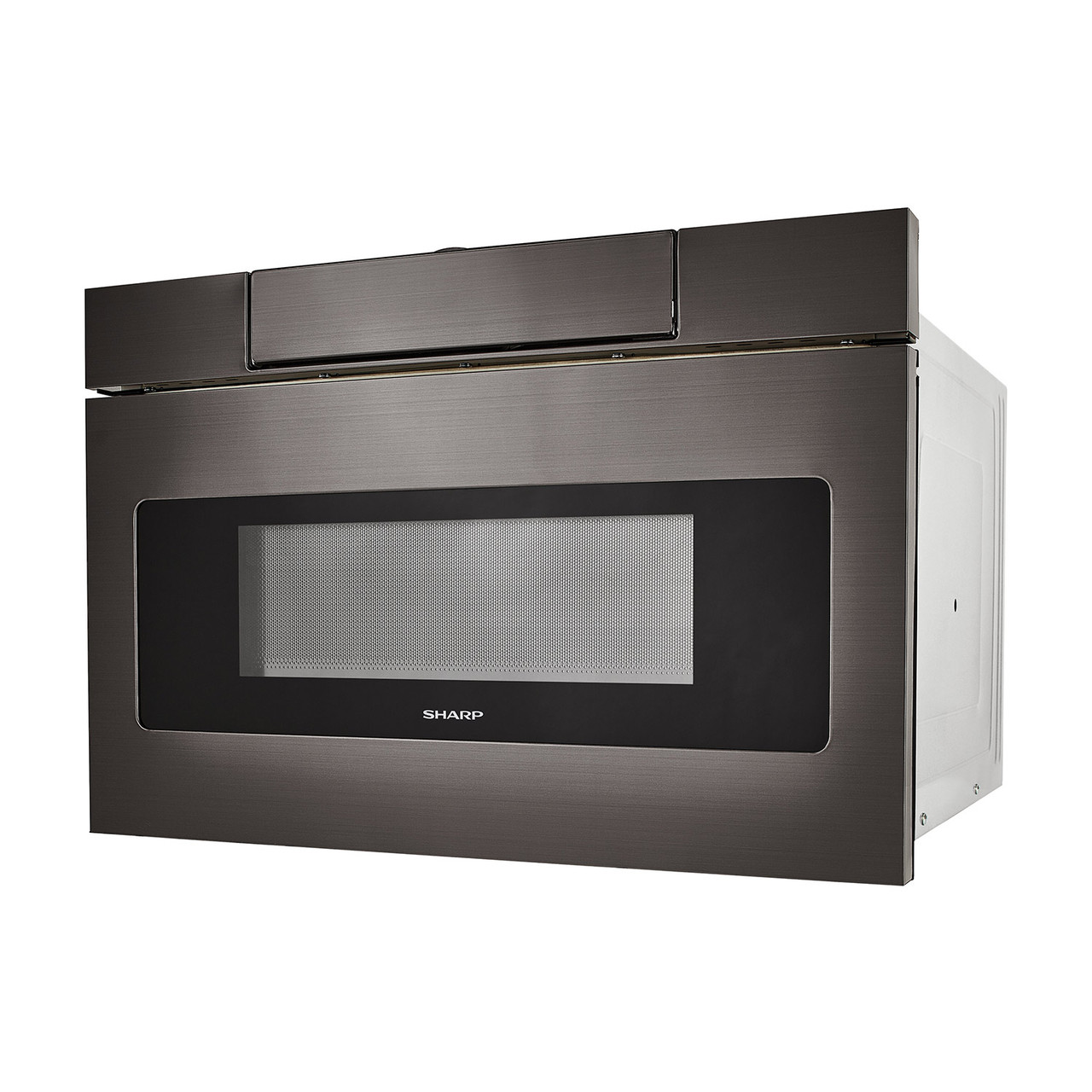 24 in. Black Stainless Steel Microwave Drawer (SMD2470AH) – left side view