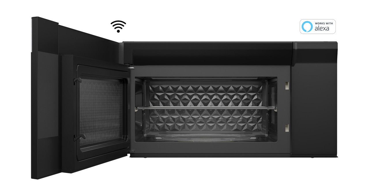 Smart Over-the-Range Microwave Oven (SMO1969JS) open