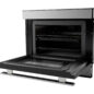 Left side view of the SuperSteam+ Smart Oven (SSC2489DS) with door open - Sharp’s Superheated Steam Oven