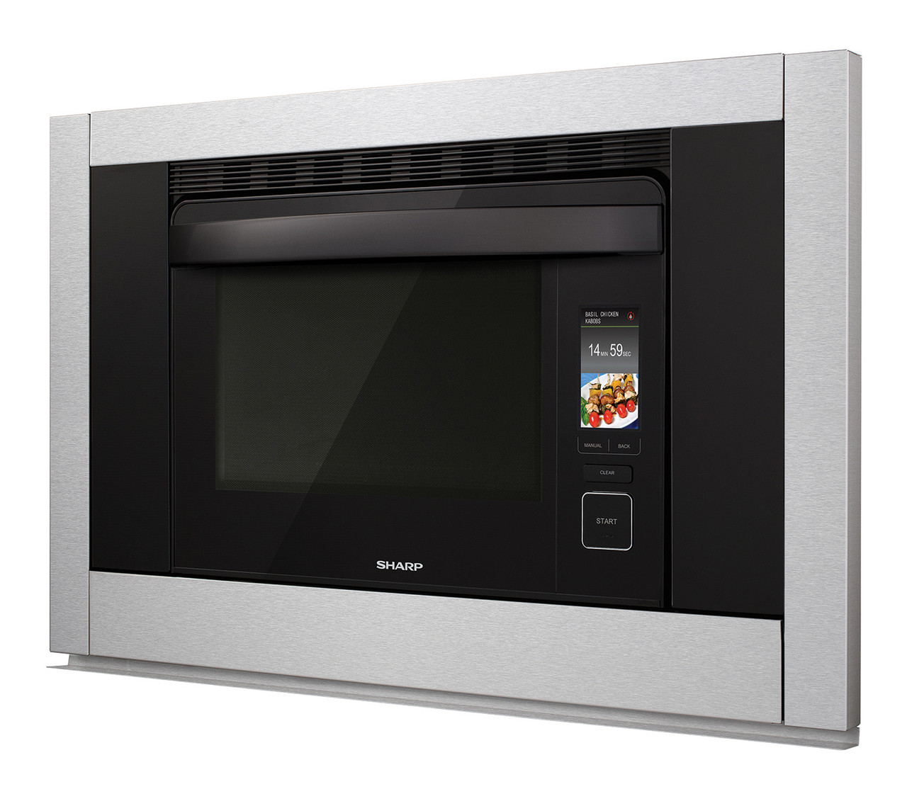 1.1 cu. ft. Supersteam+ Superheated Steam and Convection Built-in Wall Oven (SSC3088AS) – left angle view